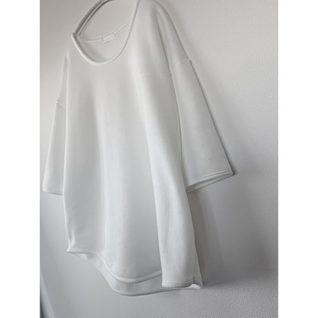 裏起毛UネックT 【WHITE】