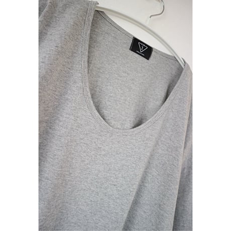 UネックサイドスリットBIG T 【GRAY】