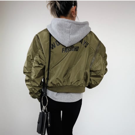 2WAYクロップドMA-1 【KHAKI】