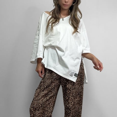 UネックサイドスリットBIG T 【WHITE】