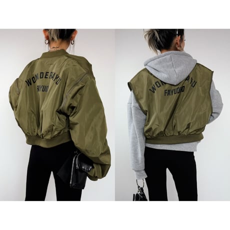 2WAYクロップドMA-1 【KHAKI】