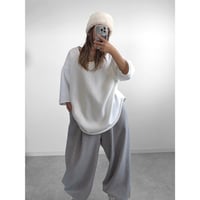 裏起毛UネックT 【WHITE】