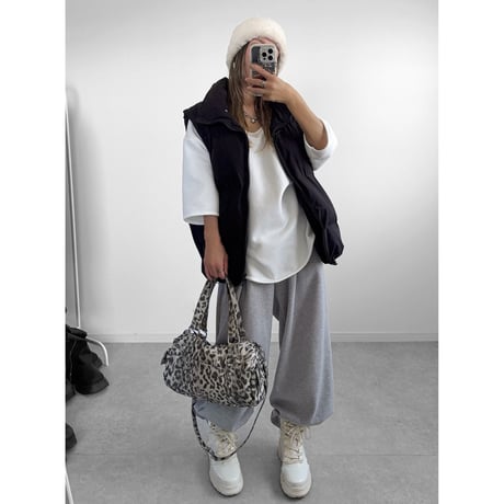 裏起毛UネックT 【WHITE】