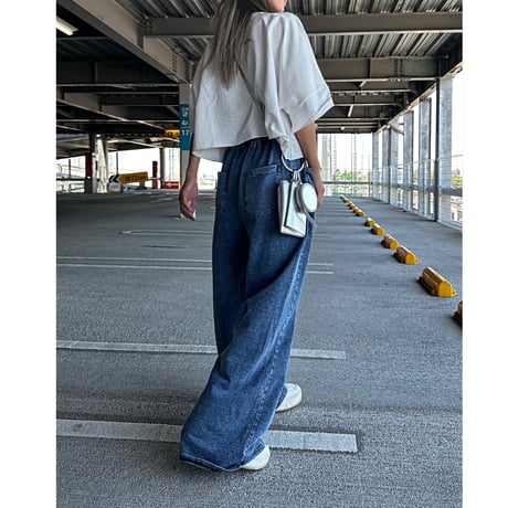クロップドスウェットT 【WHITE】