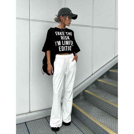 クロップドスウェットT 【BLACK】