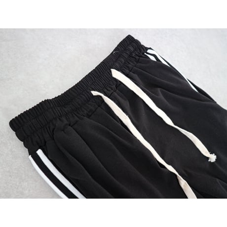 2WAYサイドラインワイドパンツ(BLACK)