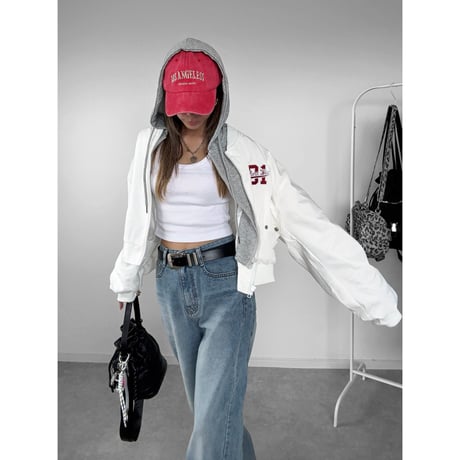 レイヤードフーディーJK "ANASTASIA" 【WHITE】