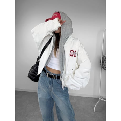 レイヤードフーディーJK "ANASTASIA" 【WHITE】
