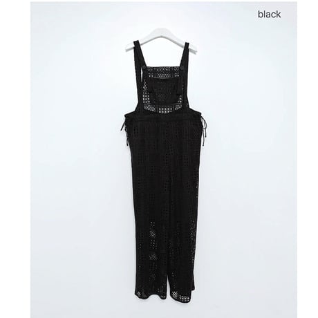 エアリークロシェサロペット【BLACK】