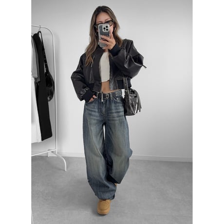 ウォッシュバギーカーブDENIM