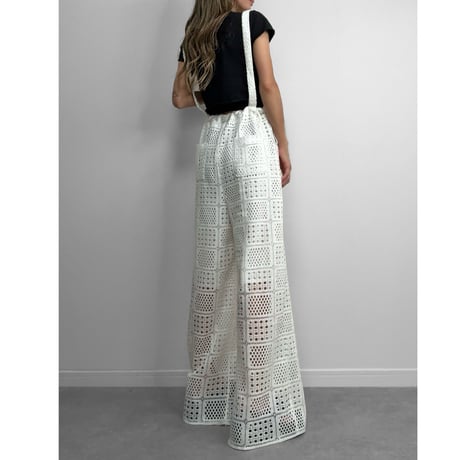 エアリークロシェサロペット【WHITE】