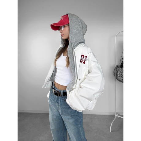 レイヤードフーディーJK "ANASTASIA" 【WHITE】