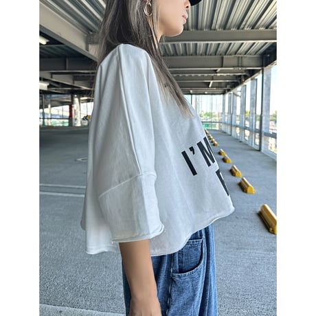 クロップドスウェットT 【WHITE】