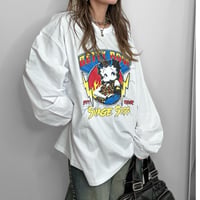 ワイドロンT  "BETTY ROCK" 【WHITE】