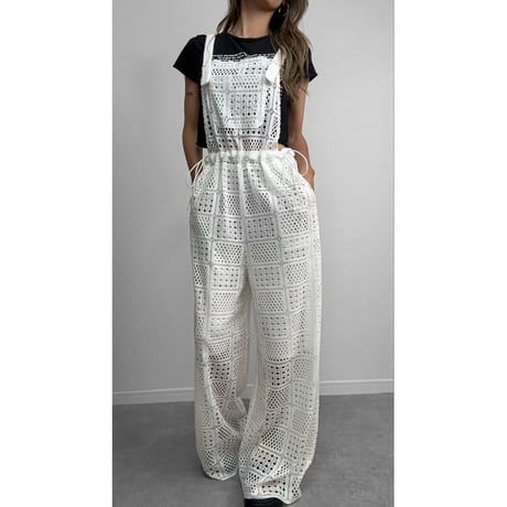 エアリークロシェサロペット【WHITE】