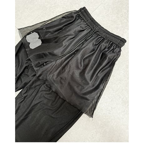 メッシュワイドパンツ 【BLACK】