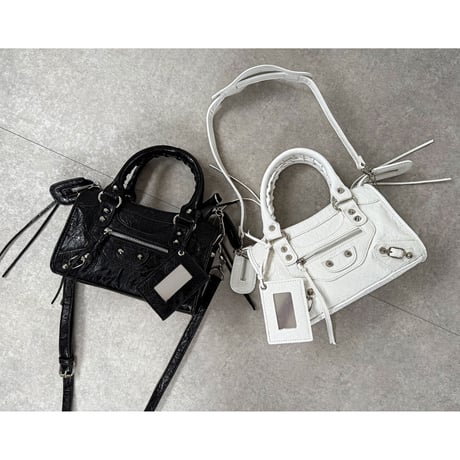2WAYエコレザースタッズBAG