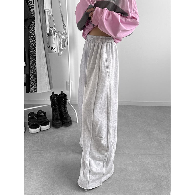 eLLa Aラインスウェット カーブラインスウェットパンツ | Welina