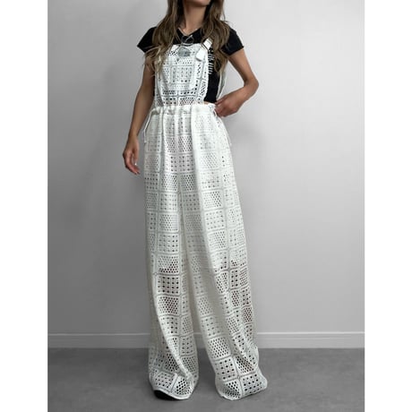 エアリークロシェサロペット【WHITE】