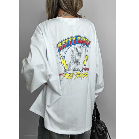 ワイドロンT  "BETTY ROCK" 【WHITE】