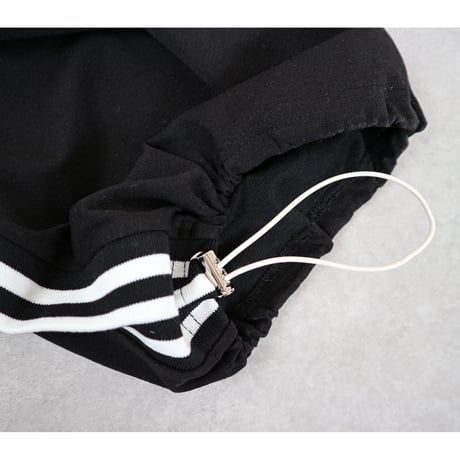 2WAYサイドラインワイドパンツ(BLACK)