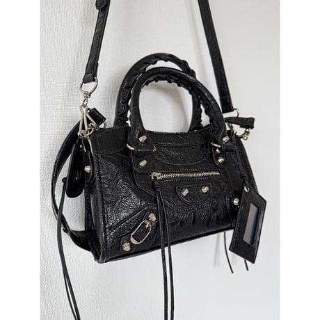 2WAYエコレザースタッズBAG