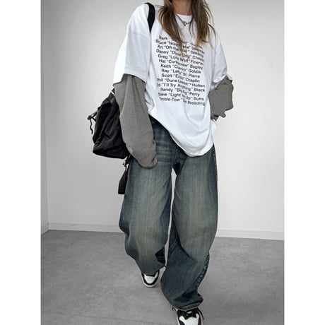 ウォッシュバギーカーブDENIM