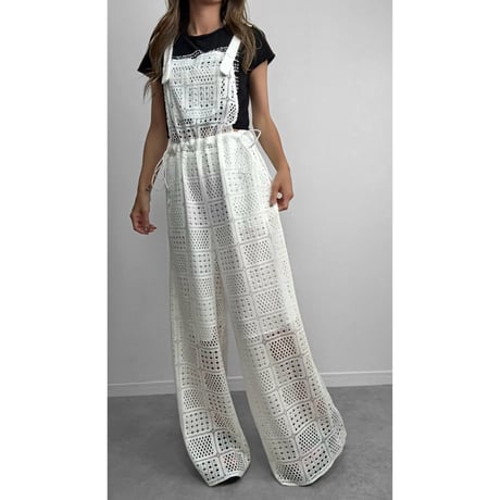 エアリークロシェサロペット【WHITE】
