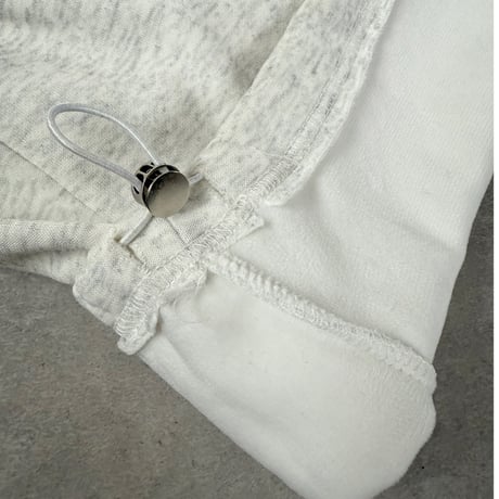 裏起毛バレルレッグスウェットパンツ 【MELANGE WHITE】