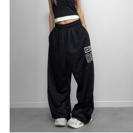 メッシュワイドパンツ 【BLACK】