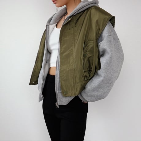 2WAYクロップドMA-1 【KHAKI】