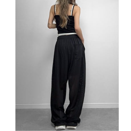 メッシュワイドパンツ 【BLACK】
