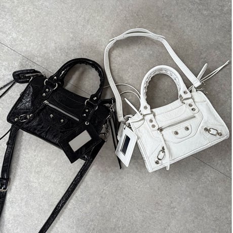 2WAYエコレザースタッズBAG