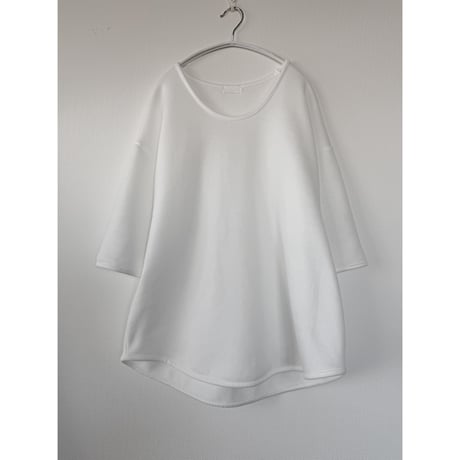 裏起毛UネックT 【WHITE】