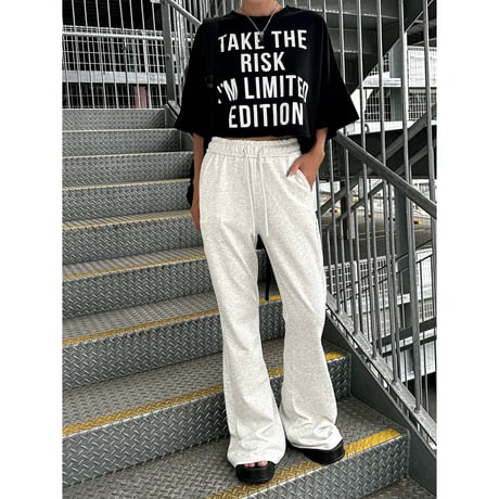 クロップドスウェットT 【BLACK】