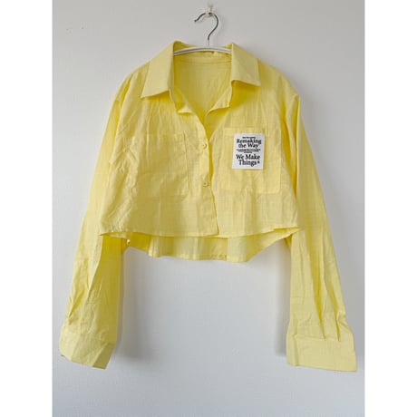 シアークロップドシャツ【YELLOW】