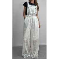 エアリークロシェサロペット【WHITE】