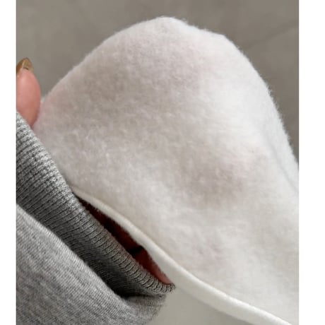 裏起毛UネックT 【WHITE】