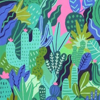 【Kim Sielbeck キム・シルベック】デジタルプリントアート Summer Garden II  11×14