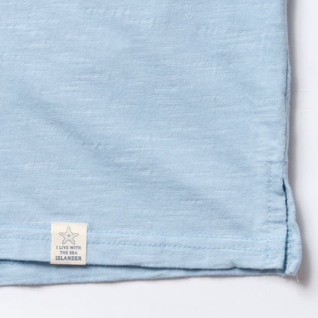 ISLANDER/アイランダー  刺繍ポケットビッグシルエット Tシャツ/ライトブルー