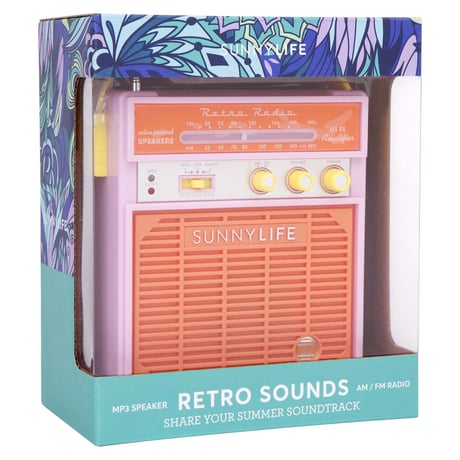 SUNNYLIFE（サニーライフ）BEACH SOUNDS/ビーチステレオスピーカー/RETRO SOUNDS/BLOSSOM PINK