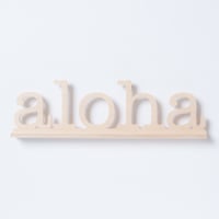SoHa LIVING/Aloha Natural Birch Plaque  メッセージロゴウッドスタンド/L