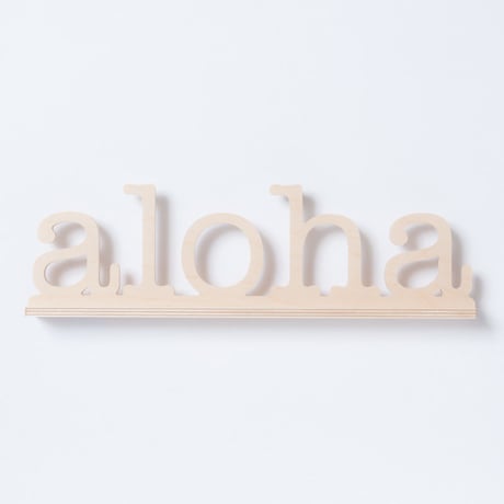 SoHa LIVING/Aloha Natural Birch Plaque  メッセージロゴウッドスタンド/L