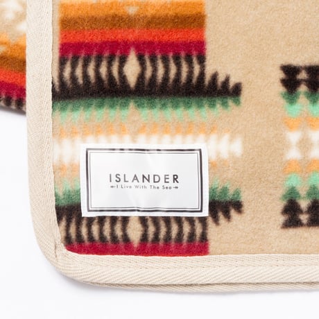 ISLANDER（アイランダー）ネイティブ柄フリースマフラー/ベージュ