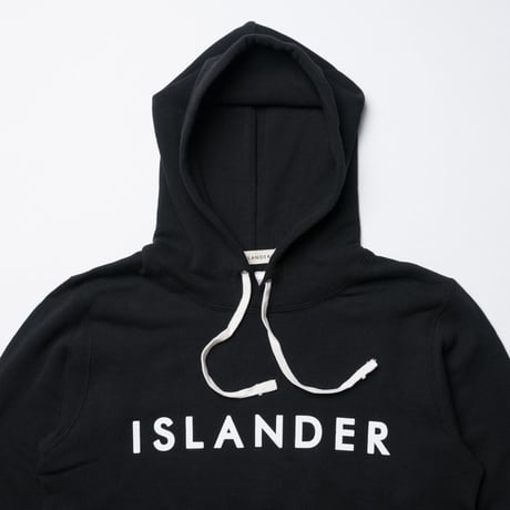 ISLANDER/アイランダー ロゴスウェットプルオーバーパーカー/ブラック