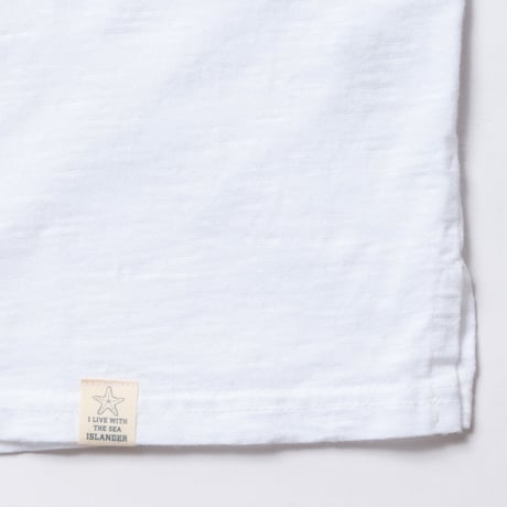 ISLANDER/アイランダー 刺繍ポケット ビッグシルエット Tシャツ/ホワイト