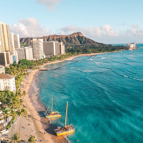 Jess Loiterton × ISLANDER Hawaiian Metal Print Art『Diamond Head』