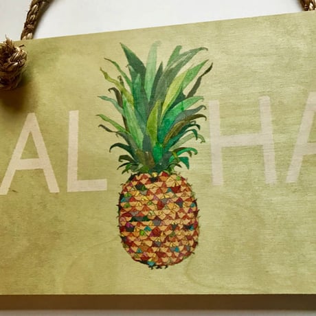 SoHa LIVING/Aloha Pineapple メッセージプレート看板