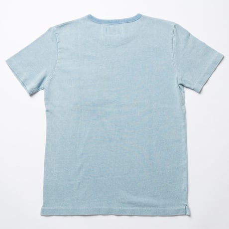 ISLANDER/アイランダー インディゴ染めポケットTシャツ（インディゴライトブルー）