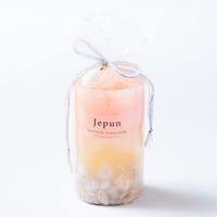 Jepun（ジュプン）シェル入りアロマキャンドルMサイズ/オレンジイエロー